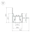 Arlight Профиль FOLED-WALL-3000 Алюминий 044857