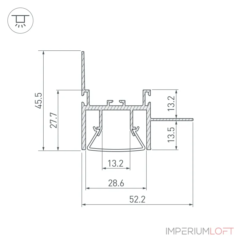 Arlight Профиль FOLED-WALL-3000 Алюминий 044857