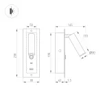 Светильник SP-BED-CHARGE-BUILT-S80x230-3Вт Warm3000 BK 20 deg 230В USB-A USB-C Arlight IP20 046880