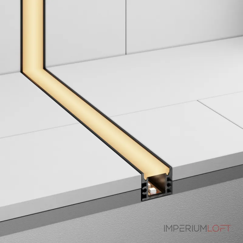 Arlight Профиль FLOOR18-H15-3000 ANOD BLACK Алюминий 045672