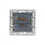 Механизм выключателя двухклавишный непроходной SWT-MK02-PL-WH 250В 16A Arlight 043724