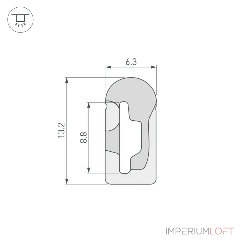 Arlight Силиконовый профиль WPH-FLEX-0613-SIDE-S8-10м WHITE Силикон 040826