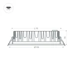 Светильник MS-MIST-BUILT-R105-9Вт Day4000 WH 110 deg 230В Arlight IP54 039061