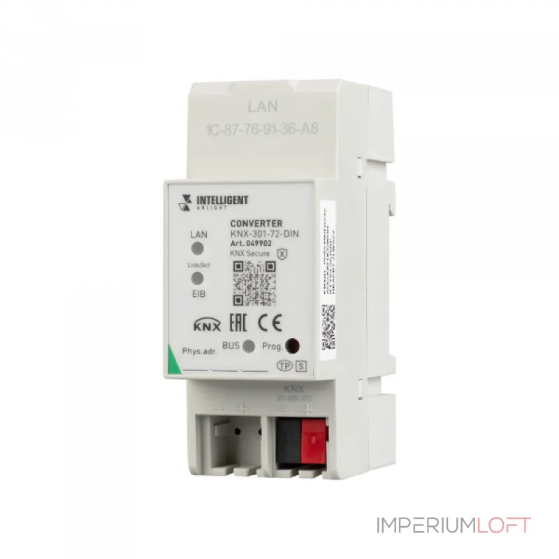 Arlight INTELLIGENT Конвертер KNX-301-72-DIN Grey BUS RJ-45 KNX-IP IARL IP20 049902