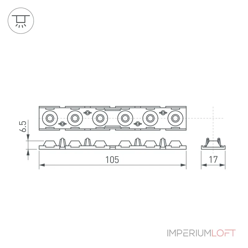 Arlight Экран линзованный SL-LINE-W20-55deg-540 041793