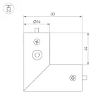 Соединитель профиля ROUND-D36-360-90 BLACK Arlight Алюминий 050543