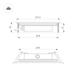 Arlight Светильник ART-GROUND-SLIM-R110-6Вт Warm3000 SL 35 deg 24В IP67 038163