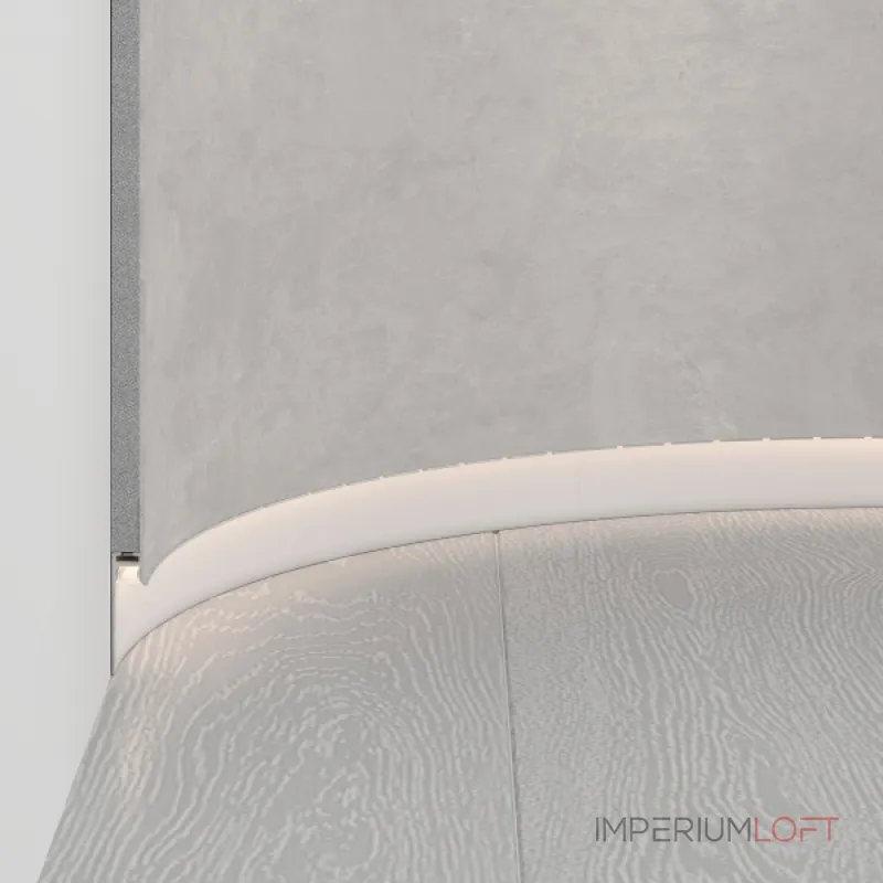 Профиль PLINTUS-FANTOM-BENT-H35-SIDE-2000 WHITE Arlight Алюминий 043675(1)