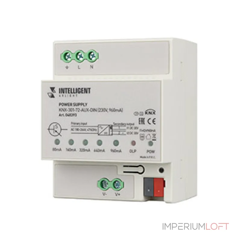 Arlight INTELLIGENT Блок питания шины KNX-301-72-AUX-DIN 230В 960mA IARL IP20 048393 Arlight INTELLIGENT Блок питания шины KNX-301-72-AUX-DIN 230В 960mA IARL IP20 048393
