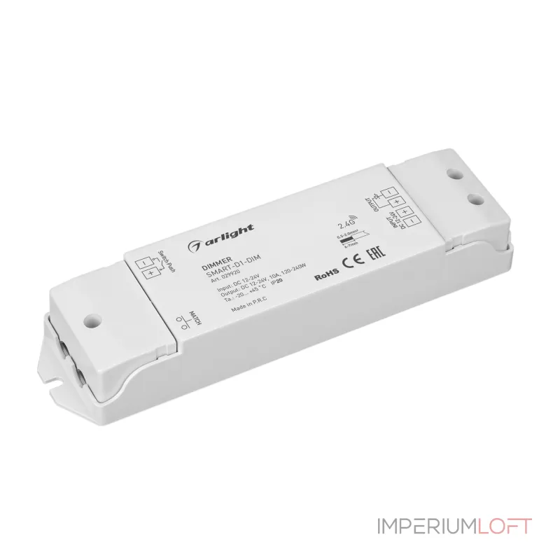 Arlight Диммер SMART-D1-DIM 12-24В 1x10A 2.4G IP20 029920