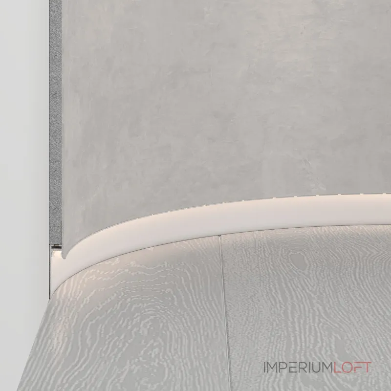 Профиль PLINTUS-FANTOM-BENT-H35-SIDE-2000 WHITE Arlight Алюминий 043675(1)