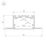 Arlight Профиль SL-LINIA55-FANTOM-2500 SEAMLESS ANOD Алюминий 029507