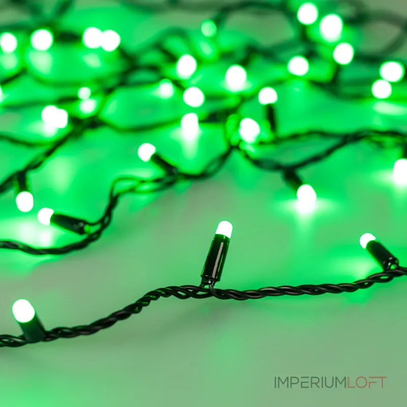 Arlight Светодиодная гирлянда ARD-STRING-CLASSIC-10000-BLACK-100LED-MILK-SYNC RGB 230В 6.5Вт Ardecoled IP65 028214