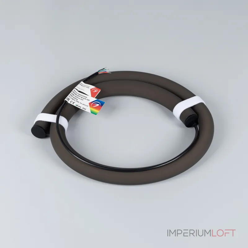 Лента герметичная MOONLIGHT-BLACK-TOP-G280-D25mm 24В RGB 360deg 14.4 В/м IP65 1м Arlight 047198