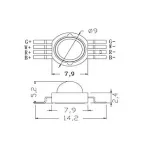 Arlight Мощный светодиод ARPL-4Вт-EPA-RGBW 350mA Emitter 020332