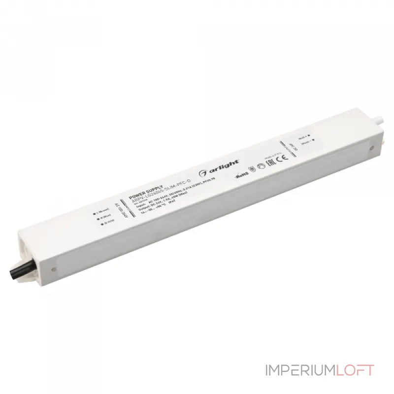 Arlight Блок питания ARPV-LG24045-SLIM-PFC-D 24В 1.9A 45Вт IP67 031719 Arlight Блок питания ARPV-LG24045-SLIM-PFC-D 24В 1.9A 45Вт IP67 031719