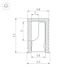 Профиль SL-MINI-6-H9-2000 ANOD BLACK Arlight Алюминий 044082