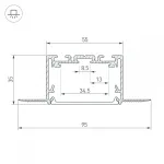 Arlight Профиль SL-LINIA55-FANTOM-2500 SEAMLESS ANOD Алюминий 029507