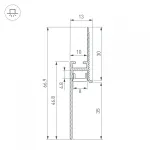 Профиль PLINTUS-FANTOM-BENT-H35-SIDE-2000 WHITE Arlight Алюминий 043675(1)