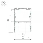 Arlight Профиль ARH-LINE-6085-2000 ANOD Алюминий 018508