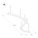 Arlight Светильник SP-LINE-HANG ARC-S3535-D800-65Вт Warm3000 WHITE 230В Металл 034051(1)