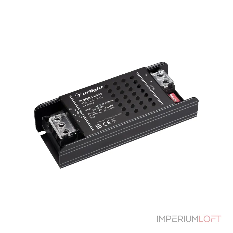 Arlight Блок питания ATS-24-060-LS 24В 2.5A 60Вт IP20 Сетка 049062