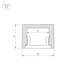 Arlight Профиль SL-MINI-8-H6-2000 ANOD BLACK Алюминий 030522