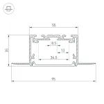 Arlight Профиль SL-LINIA55-FANTOM-2500 SEAMLESS ANOD Алюминий 029507
