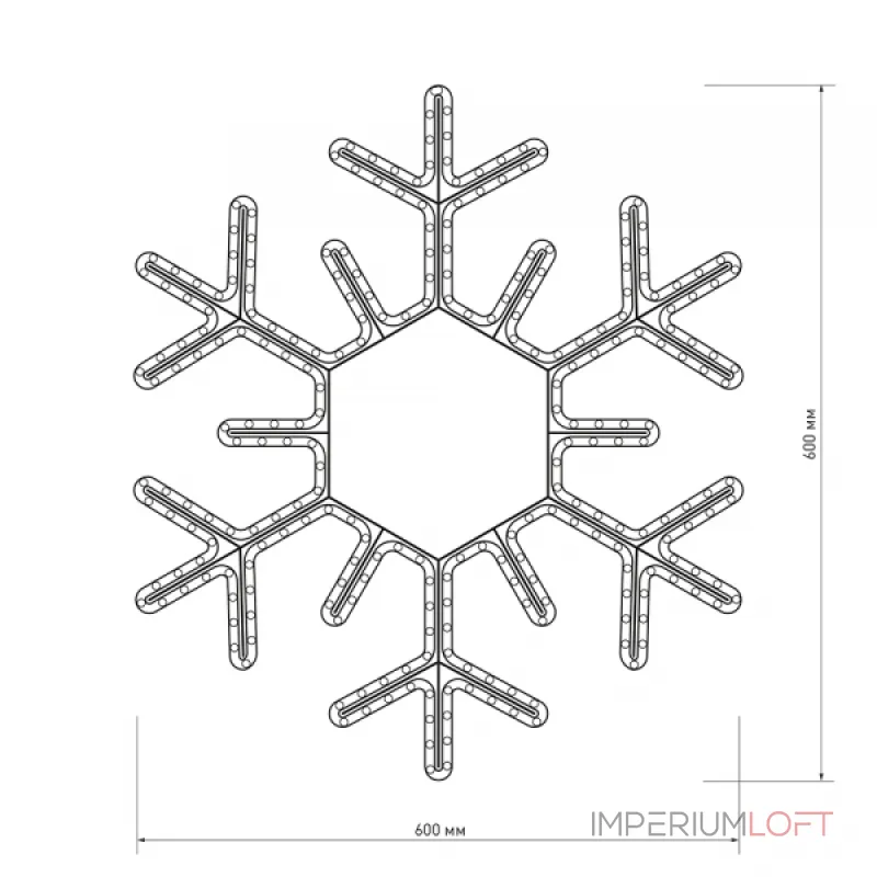 Arlight Фигура ARD-SNOWFLAKE-M5-600x600-360LED White 230В 20Вт Ardecoled IP65 025308