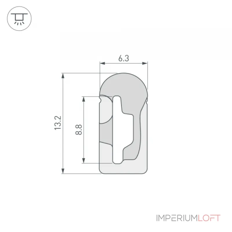 Arlight Силиконовый профиль WPH-FLEX-0613-SIDE-S8-10м WHITE Силикон 040826