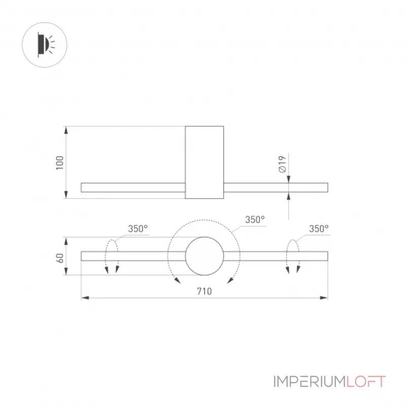 Светильник SP-PICASO-M-TURN-L700-12Вт Warm3000 BK 100 deg 230В Arlight IP20 047345 Светильник SP-PICASO-M-TURN-L700-12Вт Warm3000 BK 100 deg 230В Arlight IP20 047345