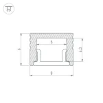 Arlight Профиль SL-MINI-8-H6-2000 ANOD BLACK Алюминий 030522