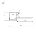 Arlight Профиль FANTOM-W12-EDGE-2000 ANOD Алюминий 040329