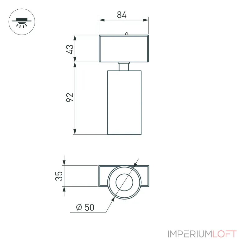 Arlight Светильник MAG-SPOT-45-R85-7Вт Warm3000 WH 24 deg 24В DALI IP20 046586