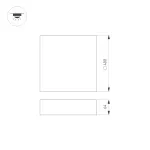Arlight Светильник IM-QUADRO-EMERGENCY-3H-S400x400-44Вт Warm3000 WH 120 deg 230В IP40 041027