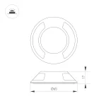 Накладка ART-DECK-CAP-LID2-R65 SL STEEL Arlight Металл 045350