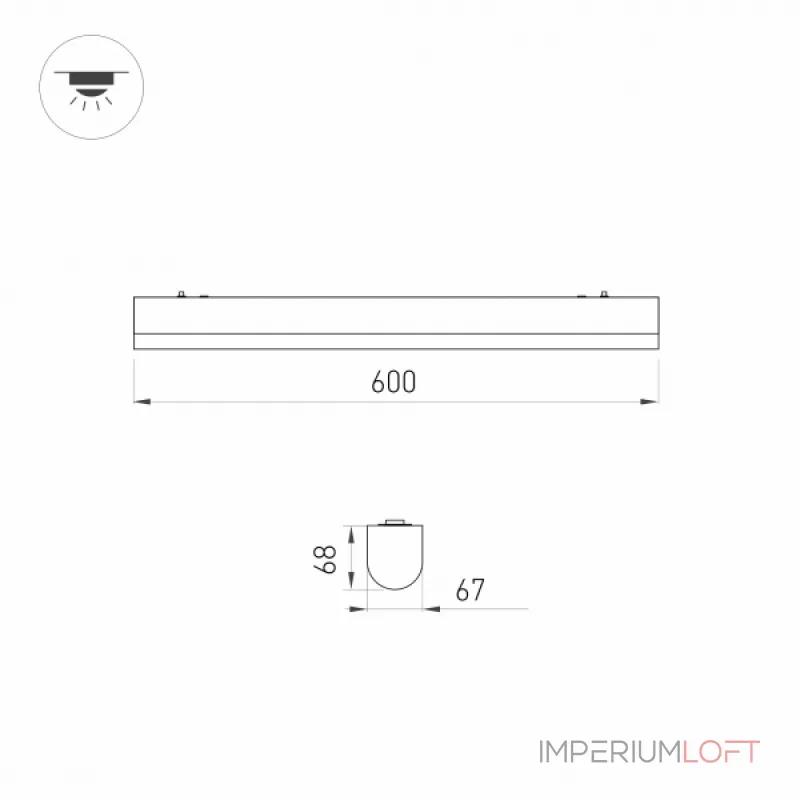 Светильник ALT-LARGO-MOTION-600-15Вт Day4000 WH 120 deg 230В Arlight IP65 055023