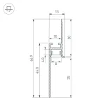 Профиль PLINTUS-FANTOM-BENT-H35-SIDE-2000 WHITE Arlight Алюминий 043675(1)