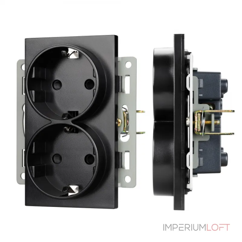 Механизм электрической розетки SCT-MEUD-PL-BK 250В 16A Arlight 043765 Механизм электрической розетки SCT-MEUD-PL-BK 250В 16A Arlight 043765