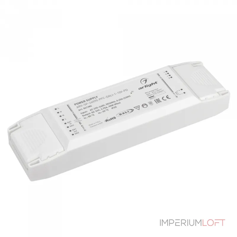 Блок питания ARV-SP-24090-PFC-DALI-1-10В-PD 24В 3.75A 90Вт Arlight IP20 041386 Блок питания ARV-SP-24090-PFC-DALI-1-10В-PD 24В 3.75A 90Вт Arlight IP20 041386