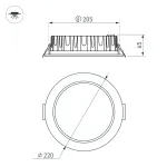 Светильник MS-MIST-BUILT-R220-30Вт Day4000 WH 110 deg 230В Arlight IP54 039064