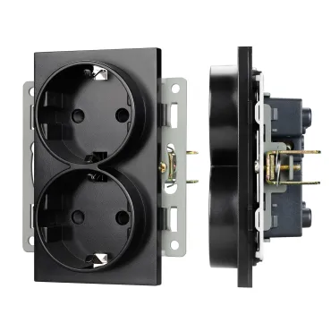 Механизм электрической розетки SCT-MEUD-PL-BK 250В 16A Arlight 043765 Механизм электрической розетки SCT-MEUD-PL-BK 250В 16A Arlight 043765