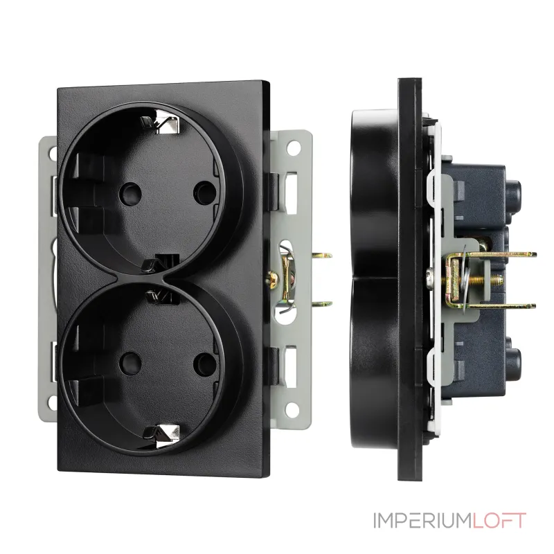 Механизм электрической розетки SCT-MEUD-PL-BK 250В 16A Arlight 043765 Механизм электрической розетки SCT-MEUD-PL-BK 250В 16A Arlight 043765
