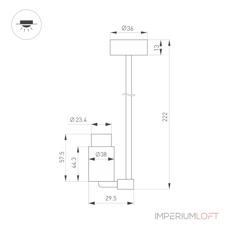 Arlight Светильник ART-NEMO-SURFACE-ZOOM-L205-R29.5-2Вт Warm3000 BK 15-45 deg 24В IP20 049781