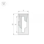 Arlight Силиконовый профиль WPH-FLEX-0612-SIDE-S8-5м WHITE Силикон 040264