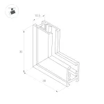 Коннектор угловой MAG-MICROCOSM-CON-L90-INT BK внутренний Arlight IP20 044529