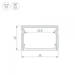 Arlight Профиль LINE-3020-2000 ANOD Алюминий 046962