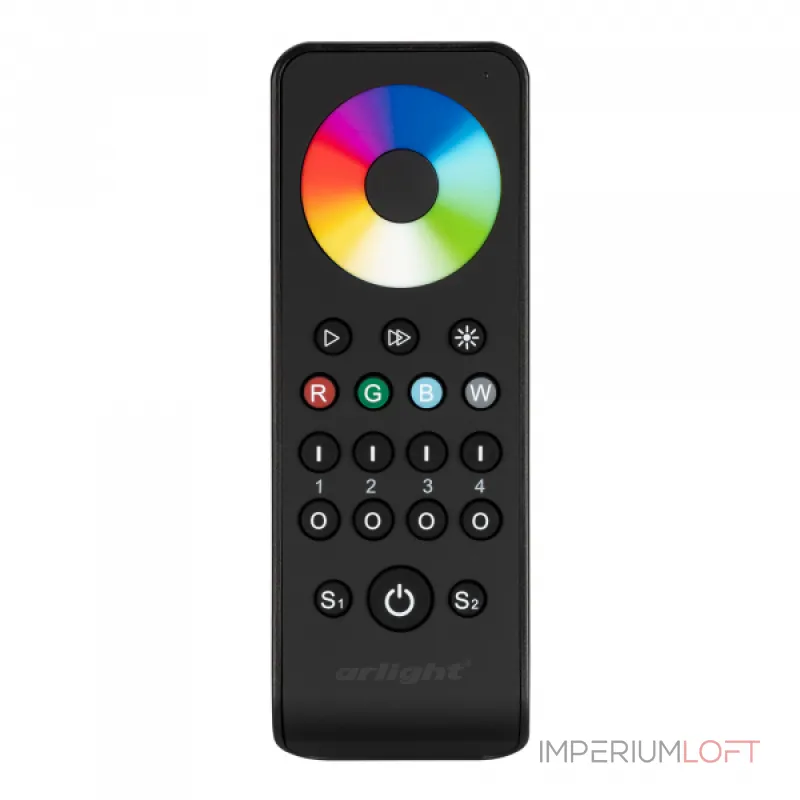Arlight Пульт SMART-R43-RGBW Black 4 зоны 2.4G IP20 031939