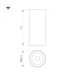 Светильник SP-GABI-SURFACE-R50-9Вт Warm3000 BK 36 deg 230В Arlight IP40 050718