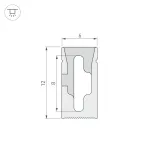 Arlight Силиконовый профиль WPH-FLEX-0612-SIDE-S8-5м WHITE Силикон 040264